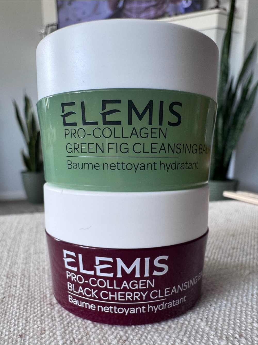 ELEMIS Pro-Collagen Black Cherry & Green Fig Cleansing balms travel size 20g ea.